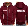 Hoodies Men Jacket Security Uniform Print Casual HipHop Harajuku Hooded Sweatshirts Mens Zipper Jacket Man Hoody Clothing 5
