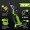 Cordless Mini Chainsaw 6 Inch High Torque Portable Electric Saw with 2 Rechargeable Batteries 90  Cuts Performance Safety Switch 5