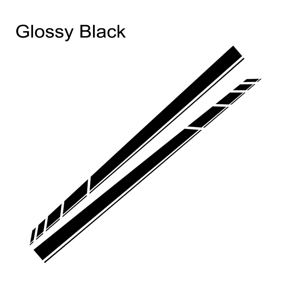 Set of 2 Car Door Side Stickers - Long Line Graphics Vinyl Decals