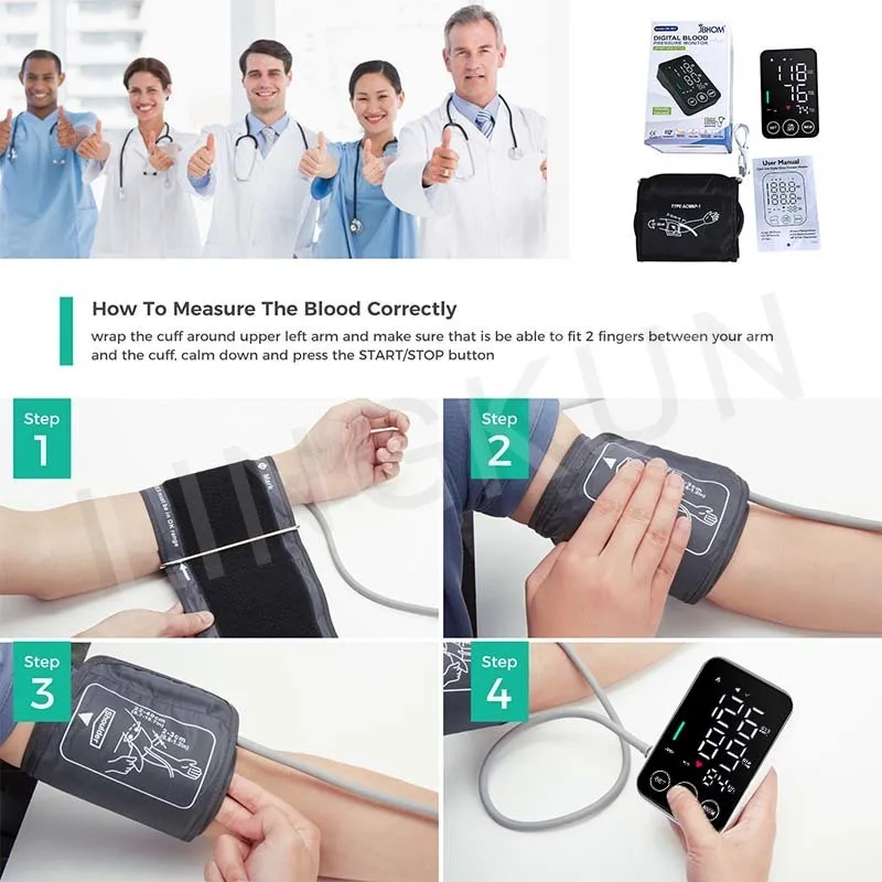 LED Blood Pressure Monitor Big Screen Broadcast Tonometer Digital Arm Tonometer Sphygmomanometer BP Monitor Health Care blood pressure monitor blood pressure meter