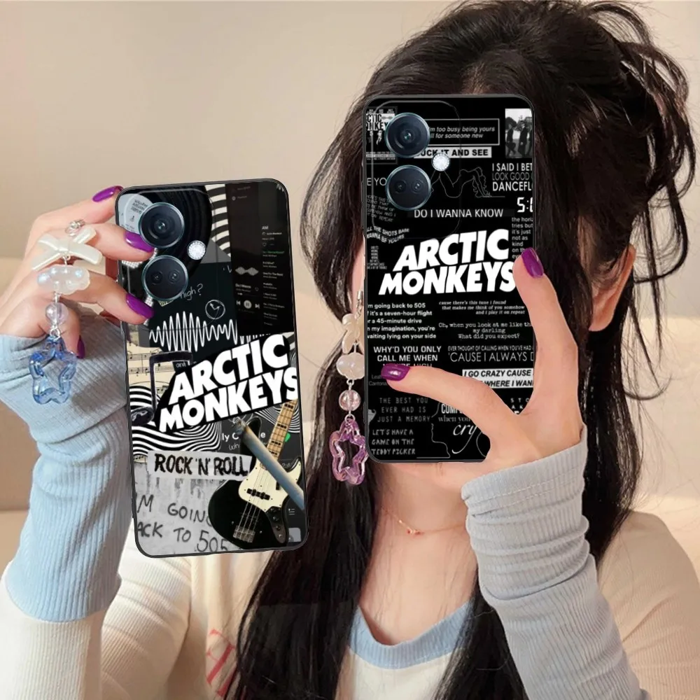 Arctic Monkeys Mobile Cell Phone Case For Oppo Find X5 X3 X2 A93 Reno 8 7 Pro A74 A72 A53 Black Soft Phone Cover Funda