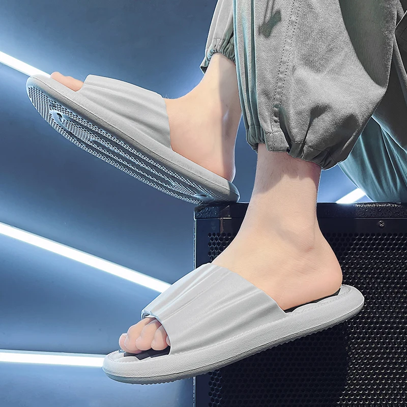 2023 Summer New Thick-soled Non-slip Men's Shoes Fashion All-match Casual Slippers Indoor and Outdoor Comfortable Soft Slippers