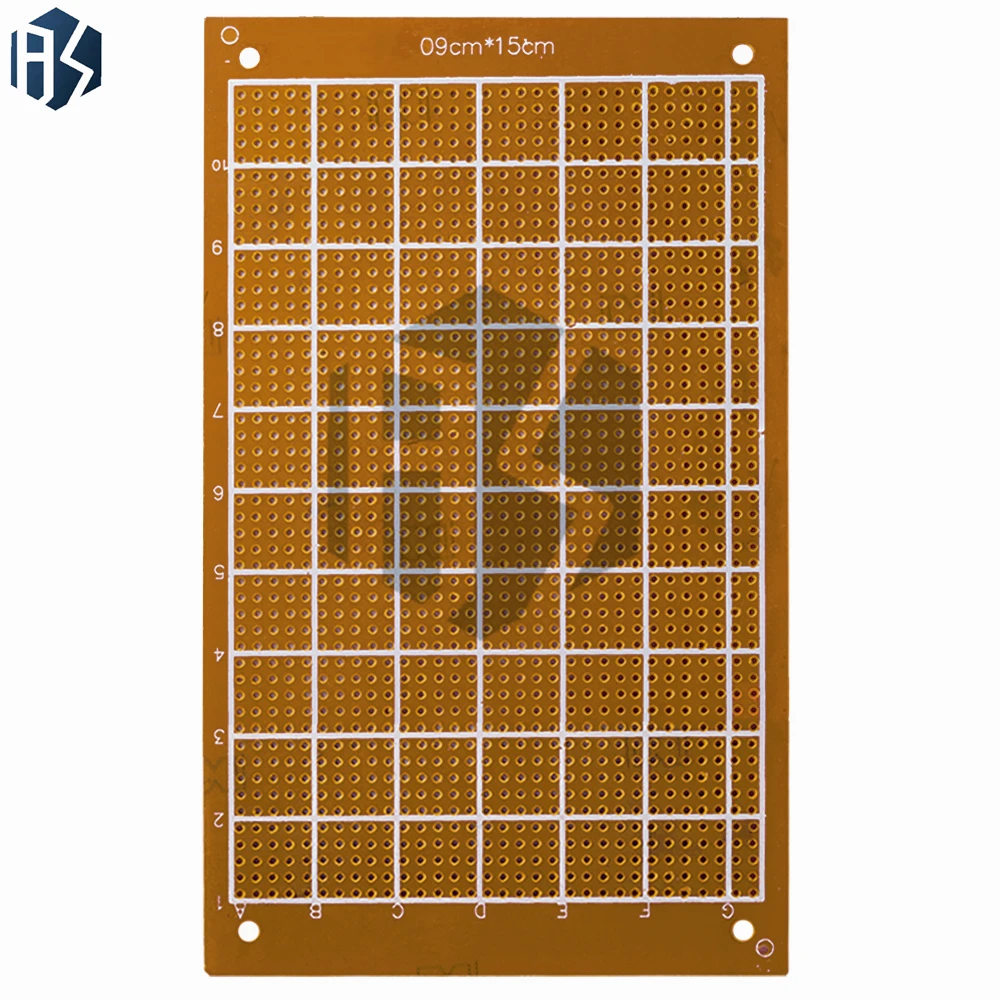 9×15cm FR-1 베이클라이트 단면 구리 클래드 PCB, DIY 전자제품용 노란색 프로토타입 보드(1개)
