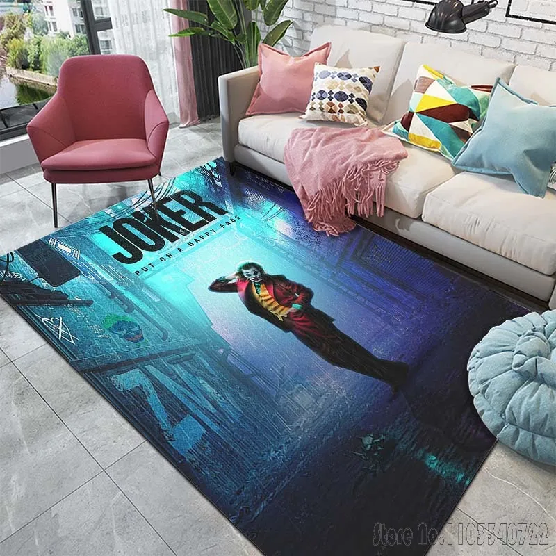 Clown J-Joker Pattern Carpet for Bedroom Floor Mat Decor Living Room Carpet Bathroom Anti-slip Rugs Home Decor Sofa Mat 6