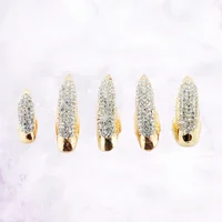 10pcs 3 Sizes Gothic Punk Style False Nail Claw Paw Finger Rings Cosplay Decoration (Golden) Claw ring 1