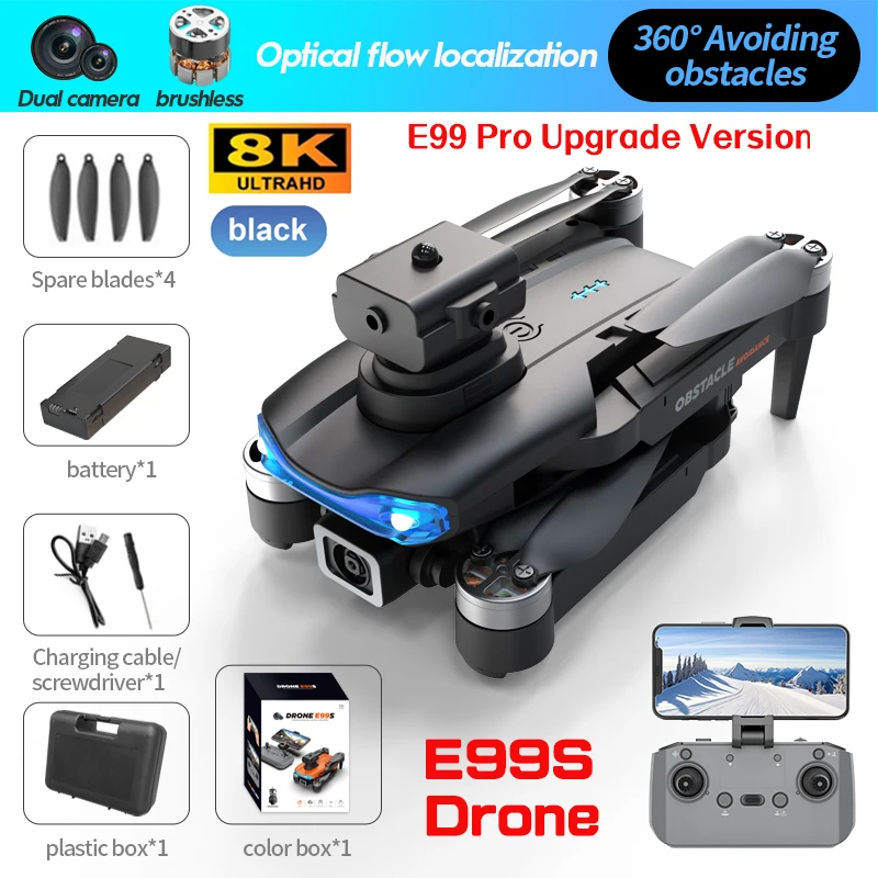 ตัวเลือกสินค้า E99 K3 Pro โดรน HD 8K กล้องคู่โหมดค้างสูงบังคับวิทยุพับเก็บได้ WiFi FPV การถ่ายภาพทางอากาศ Quadcopter ของเล่นเฮลิคอปเตอร์