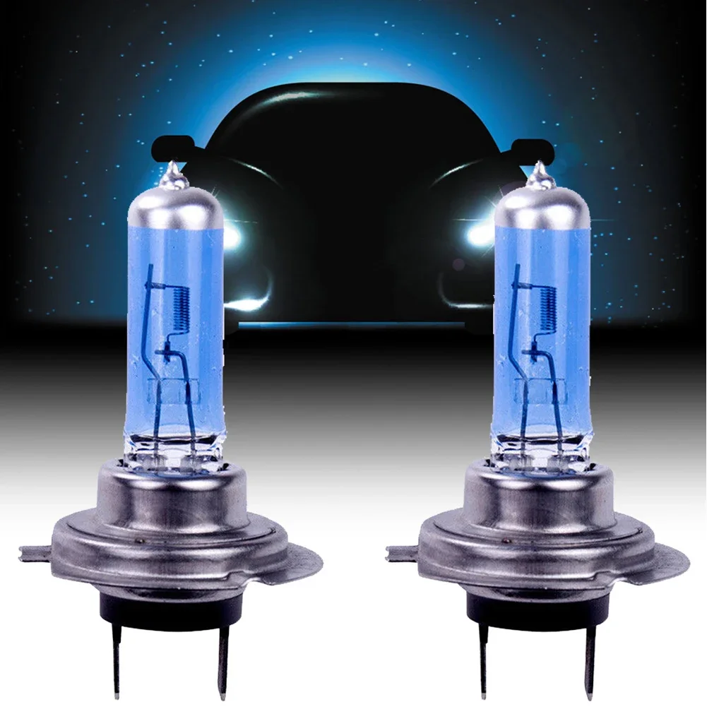 2pcs H7 100W 12V 100W 슈퍼 밝은 흰색 할로겐 조명 전구 높은 전력 자동차 헤드 라이트 램프 자동 헤드 램프 소스 주차
