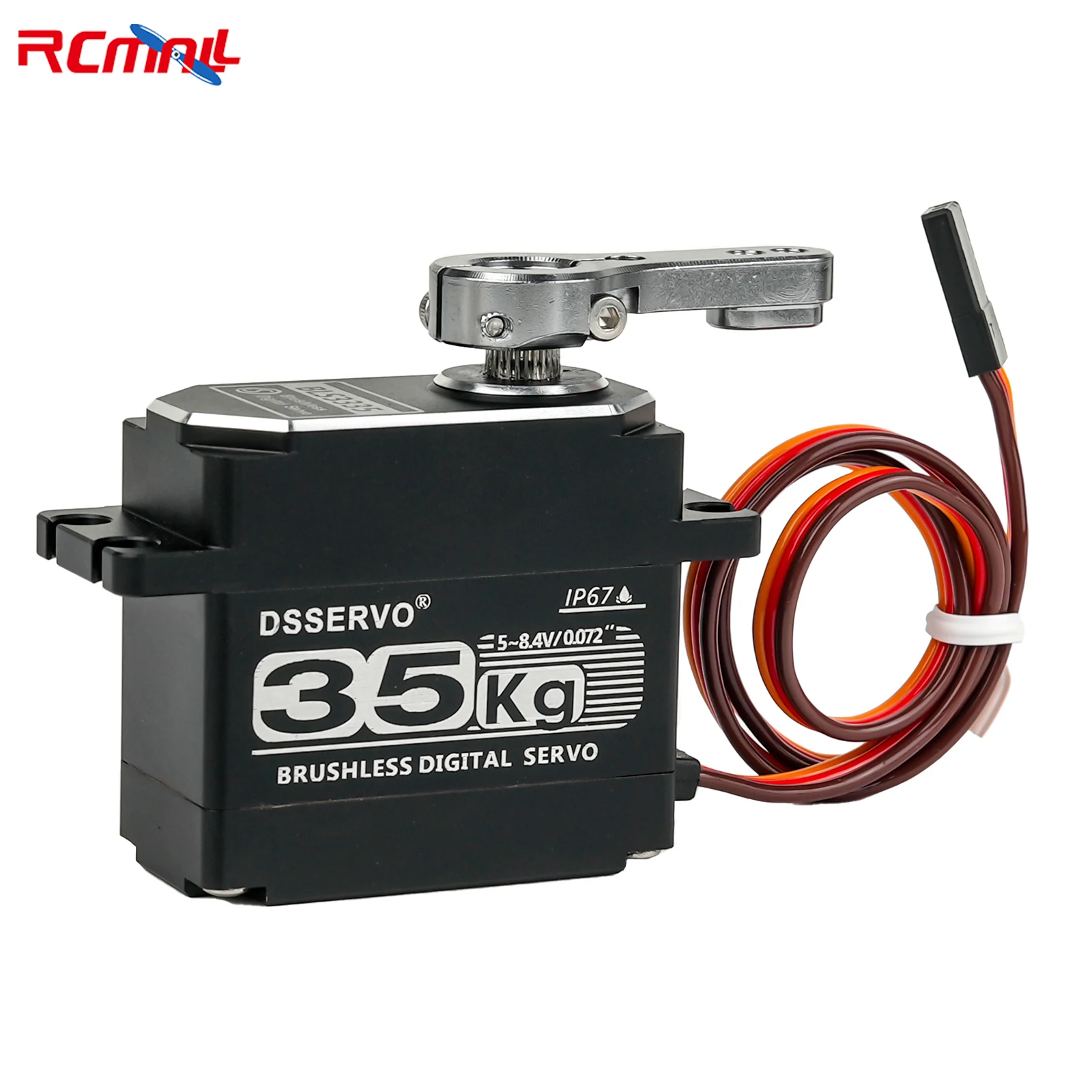 DSSERVO Digital Servo 7.4V High Speed Brushless Motor Servo 35kg 180/270/360 IP67 All Metal for 1:8 1:10 1:12 RC Car Robot