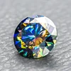 Moissanite Stone Round Cut Rainbow Purple Gemstone Lab Grown Diamond for DIY Jewelry Making Materials with GRA Certificate 2