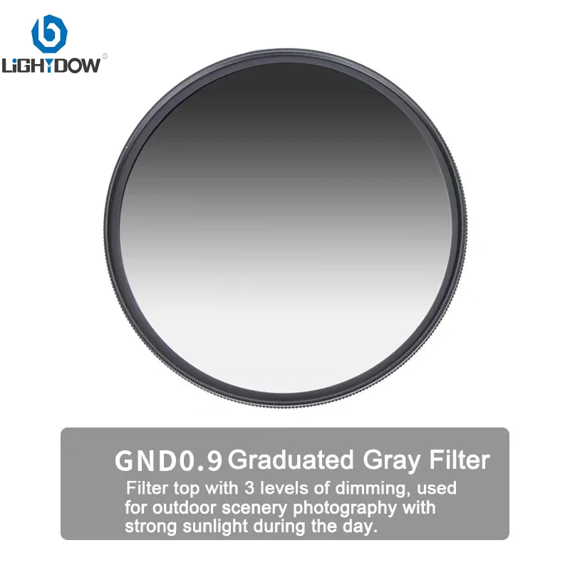 Lightdow GND 0.9 Graduated Gray Lens Filter