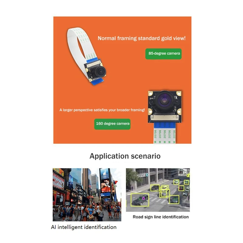 【Must-Haves】For Jetson Nano/Xavier NX Camera Module 8MP 3280X2464 HD Camera IMX219 160°Wide-Angle Camera Module 2