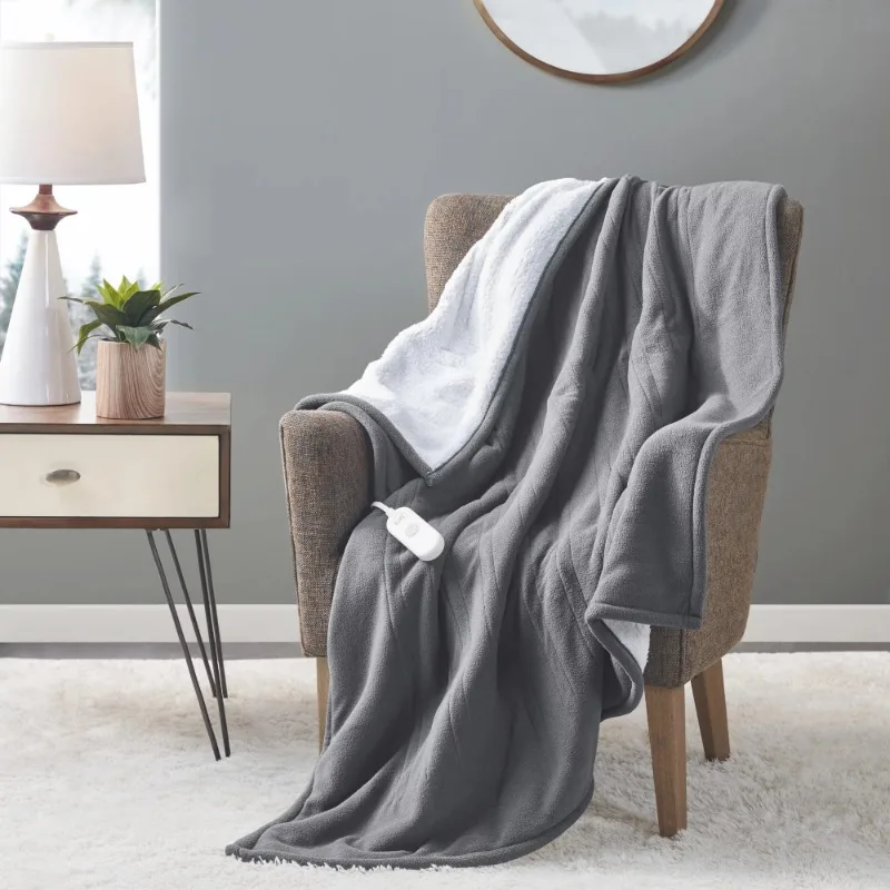 

Флис для нагревательного броска Sherpa, 50x60 дюймов, темно-серый