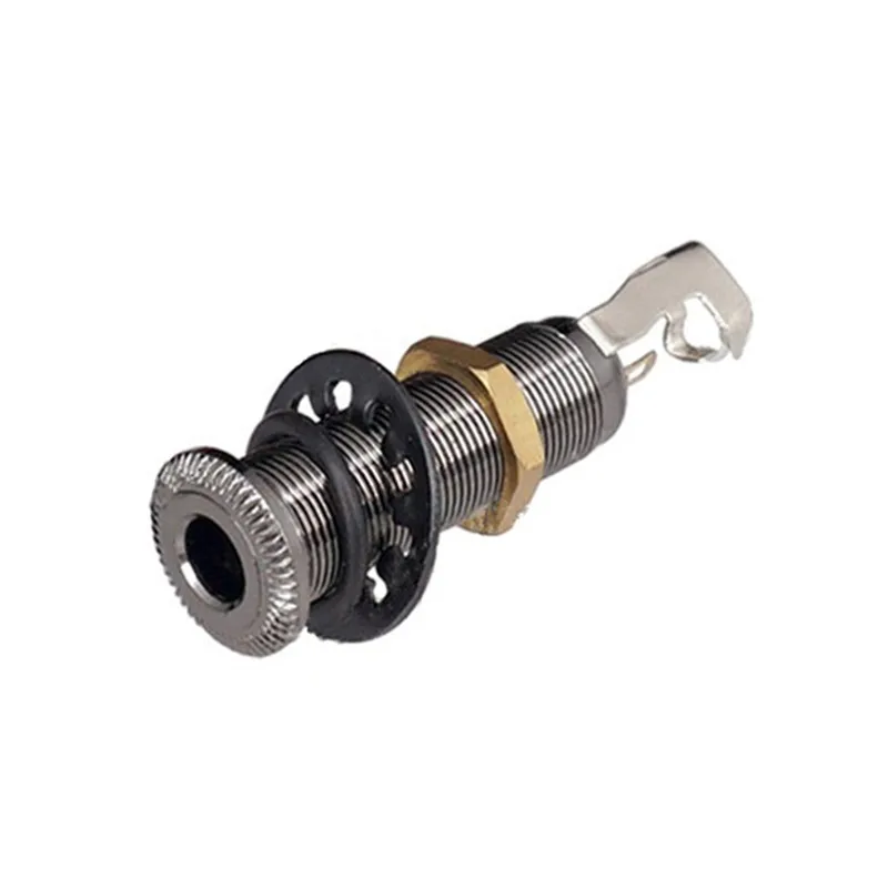 1Pcs 6,35mm 1/4 "Messing Gewinde Zylinder Bass Gitarre Jack Pickup Ausgang Eingang Steckdose für Elektrische Gitarre zubehör Teile – Detail 16