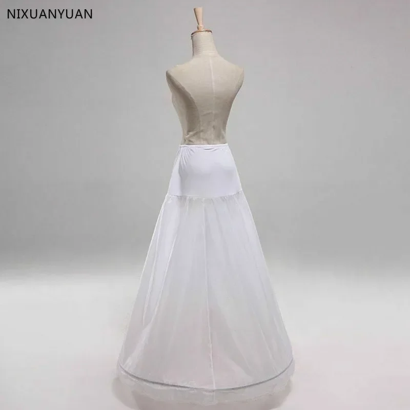 Wholesale Price 1 Hoop Bone Elastic Waist Petticoat for Bridal Mermaid Wedding Dress Crinoline Slip Underskirt In Stock