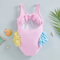 New Fashion Toddler Girls Summer Jumpsuit Bikini Flamingo Little Fish Print Sleeveless Ruffle Swimsuit 18 Months-6 Years 3
