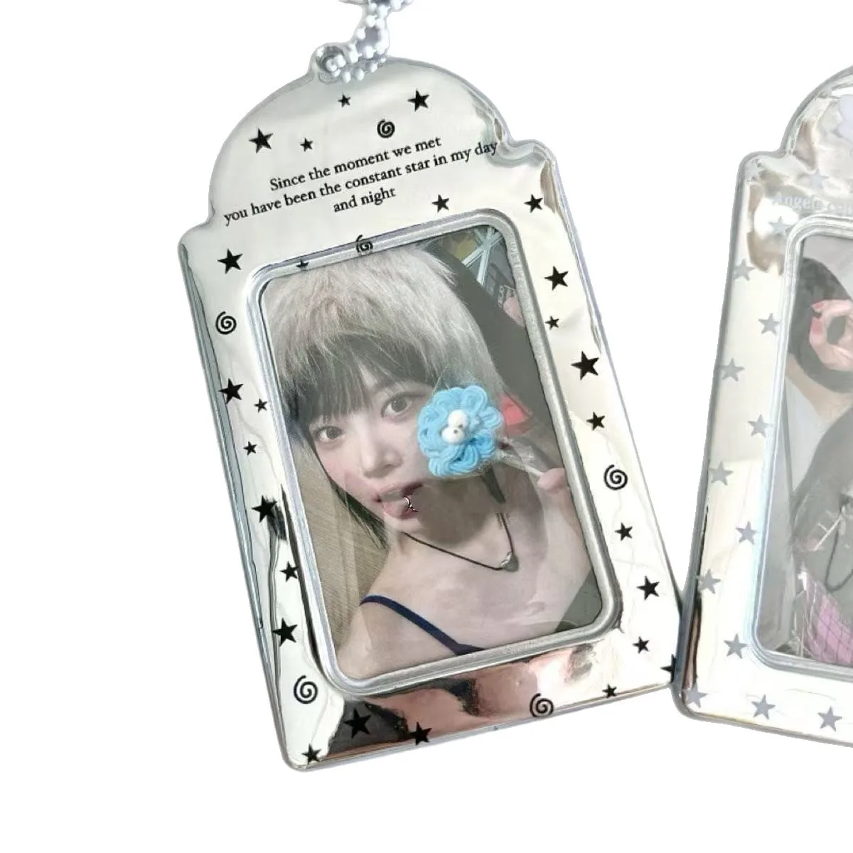 Polka Dot Star Holographic Card Holder ID Badge Sleeve Student Campus Card Storage Pop Star Photo Collectible Display Pouch card holder credit card holder photo card holder card protector idol card protector desk card holder card display stand memory card protector acrylic sign holder