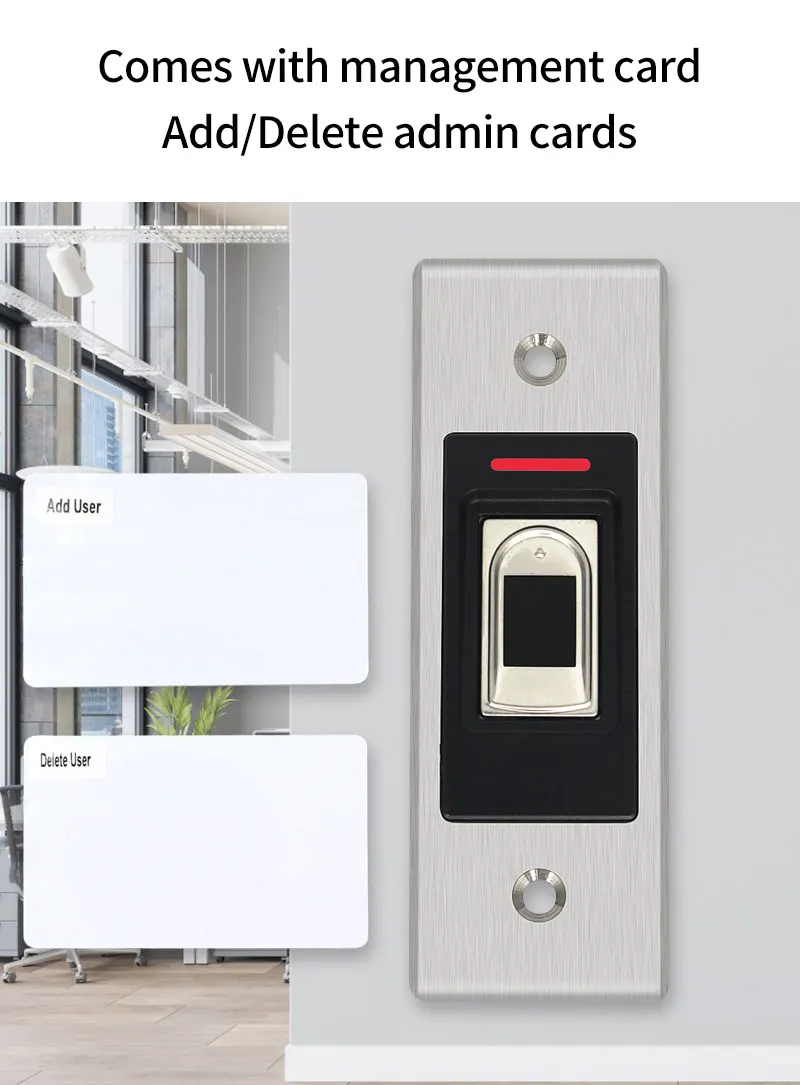 Smart Door Lock Keyboard Fingerprint RFID Access Controller Waterproof Metal Key