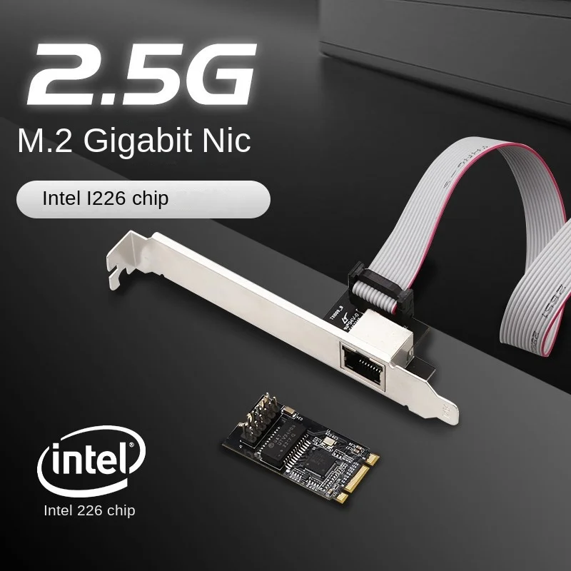 Adaptador de Rede Ethernet Industrial M.2 2.5g Gigabit Nic Chave 2500m Chave b e m Chip I226
