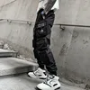 2022 Techwear Style Multi Pockets Cargo Pants Man Vintage Punk Hip Hop Pants Ribbon Casual Joggers Streetwear 5