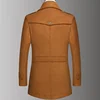 2024 Autumn Winter Double Collar Wool Coat Middle-aged Men's Business Fashion Handsome with Solid Color Woolen Men's Coat  M-4XL 4