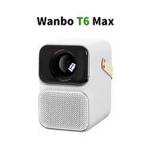  Wanbo T6 MAX Projector 4K 1080P Android 9.0 Mini Projector 650ANSI Lumens 5G WiFi Led Projector AI Voice for Office Home Theater 