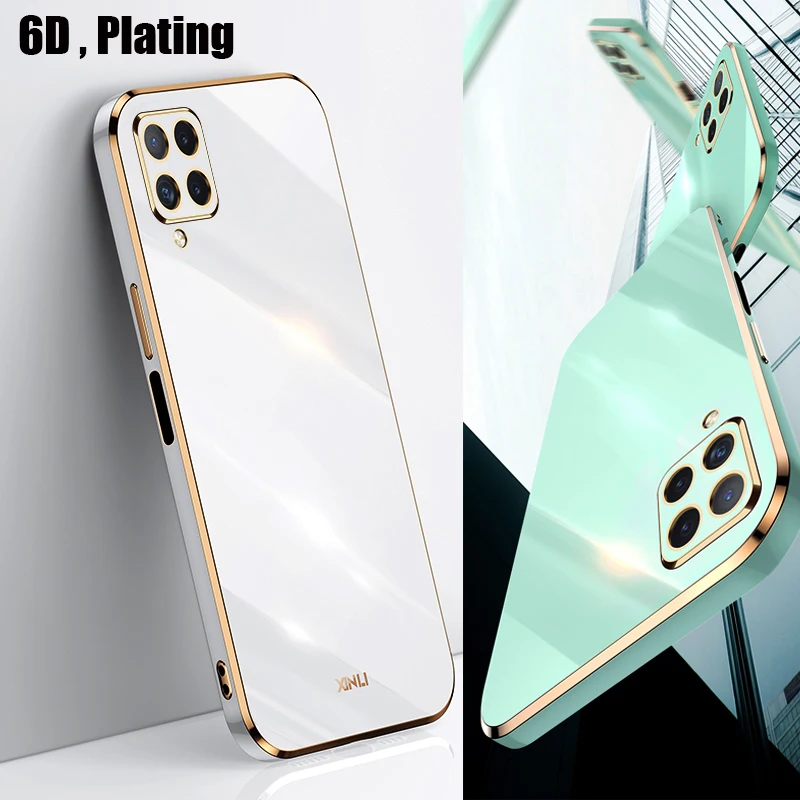 Luxe Carré Placage Silicone Téléphone étui pour huawei Honneur X8 70 10 60 50 Lite 9X Pro 8X Y7A Y6P Y8P Y9S Coque Couverture Arrière Souple_voghion.com