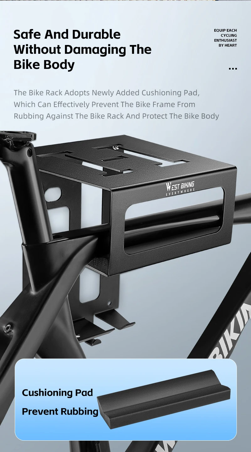 WEST RADFAHREN Multifunktionale Wand Fahrrad Rack Langlebig Fahrrad Indoor Parkplatz Ständer Wartung Arbeitsständer MTB Rennrad Zubehör – Detail 8
