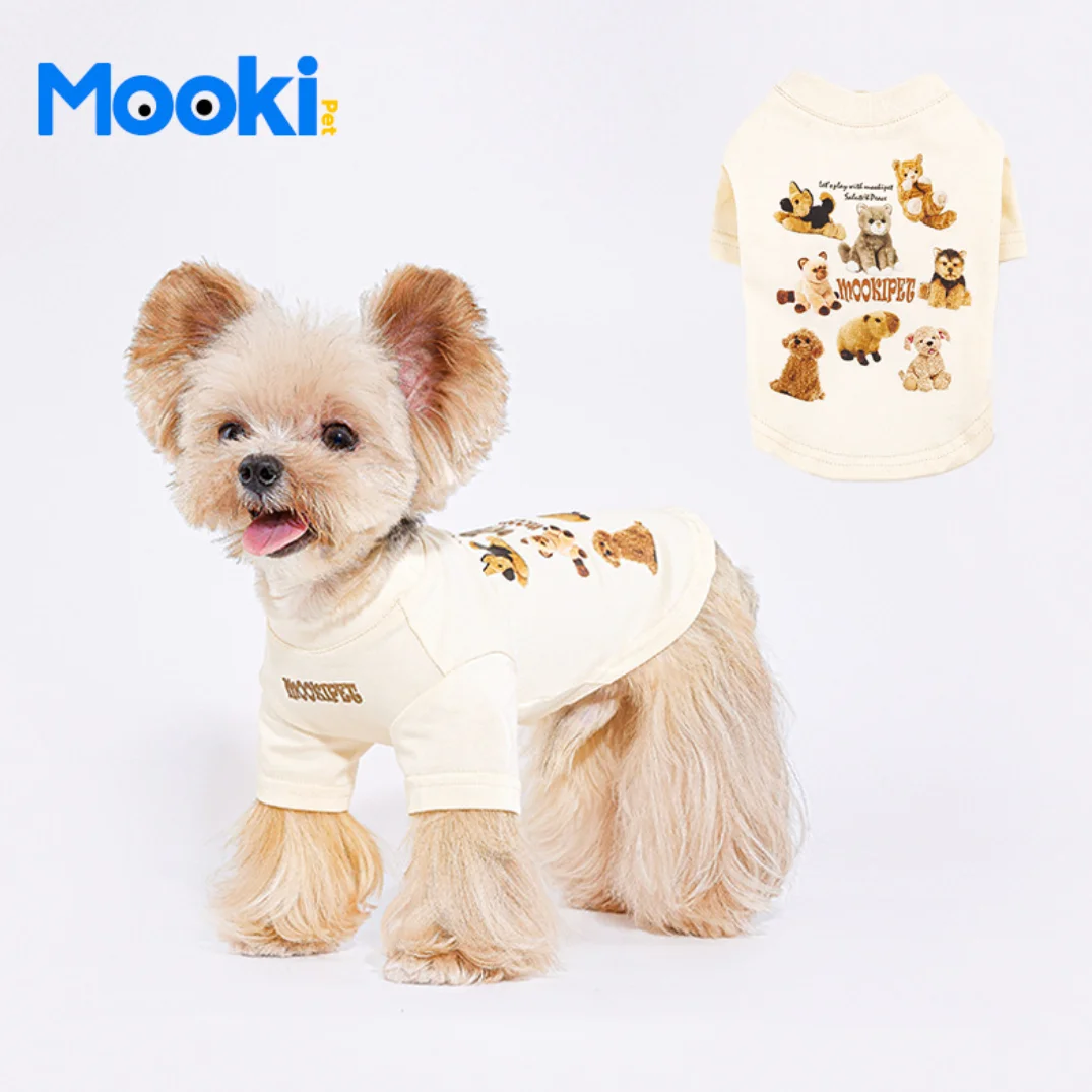 Fashion Korean Style Pet Dog Sweatshirt Undershirt T-shirt Clothes For Small Medium Dogs