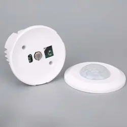 1pc Smart 360 Degree Recessed PIR Ceiling Occupancy Motion Sensor Light Switch 220V Real-time Infrared Sensor Home Supplies
