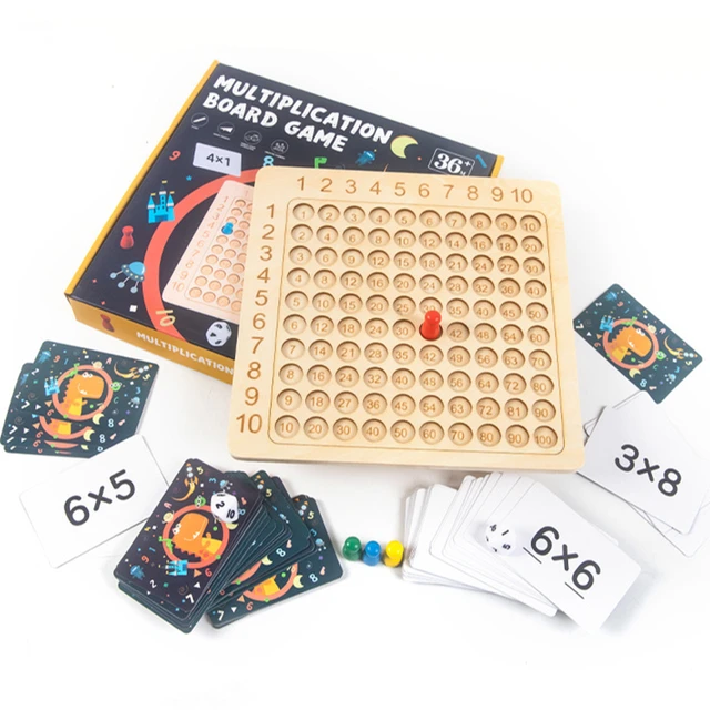 Ciieeo 1 Conjunto Brinquedos Jogo De Operação Para Crianças Jogo De  Tabuleiro Jogos De Matemática Para Crianças 8-12 Placa De Multiplicação  Madeira Quebra-cabeça Filho Tabuleiro De Jogo