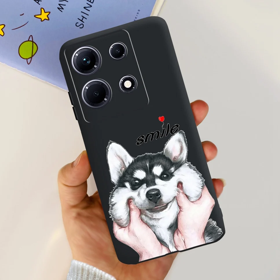 Fashion Cute Flowers Luxury Black Phone Case Back Cover
