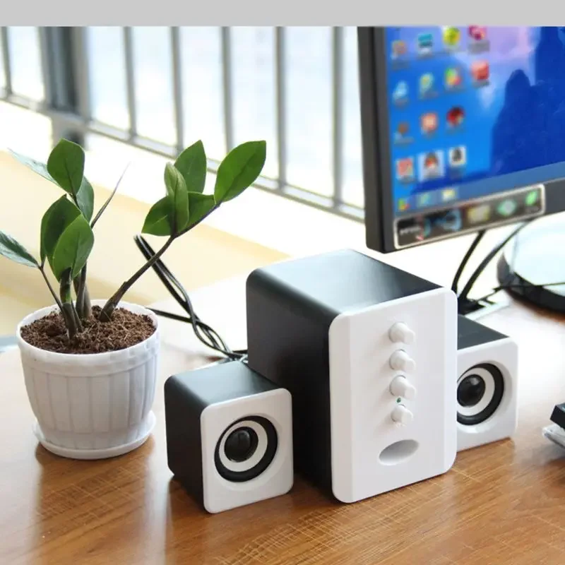 USB Subwoofer Speaker System Wired Computer Speakers for DJ Music Movies Gaming Multimedia Laptops Computer