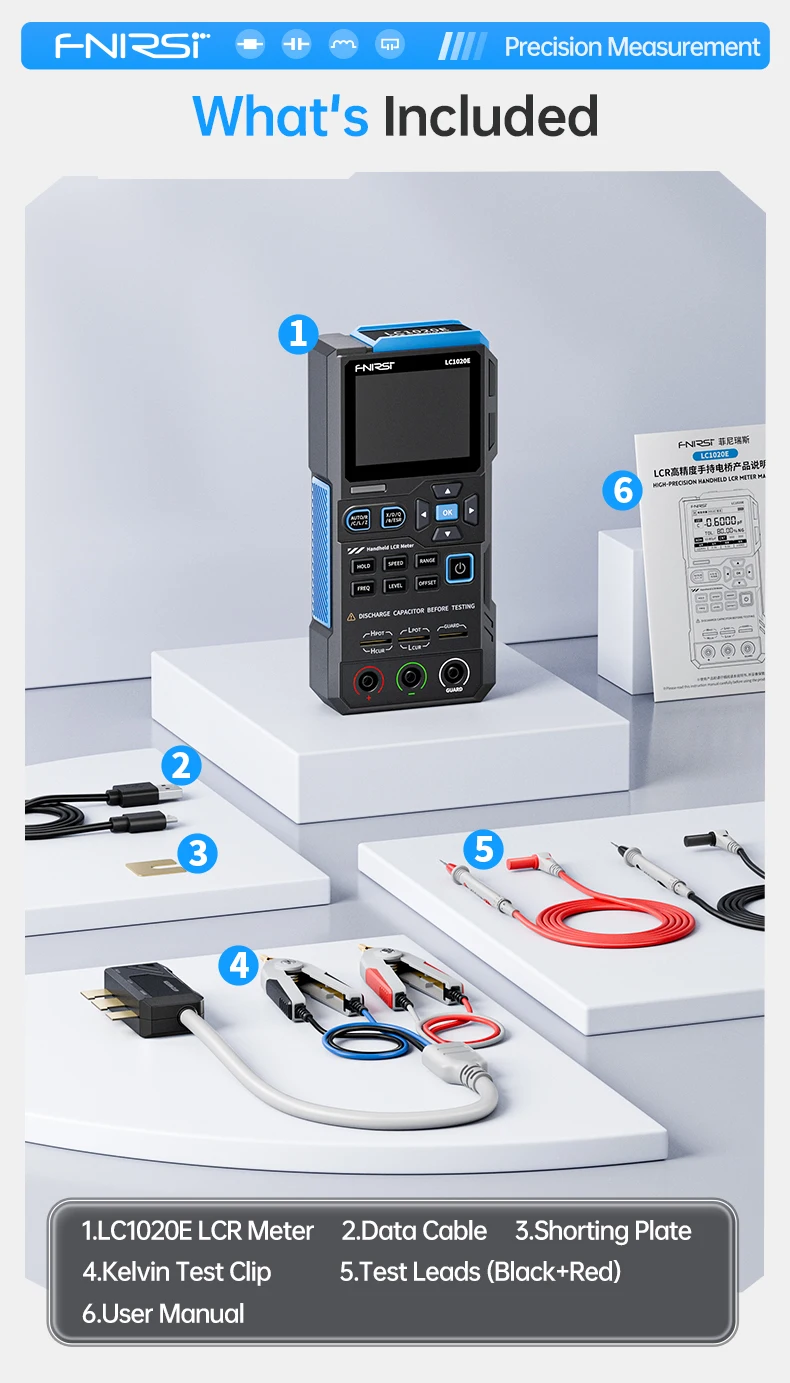 LC1020E High-Precision Handheld Tool Digital Bridge Tester Handheld LCR Meter In