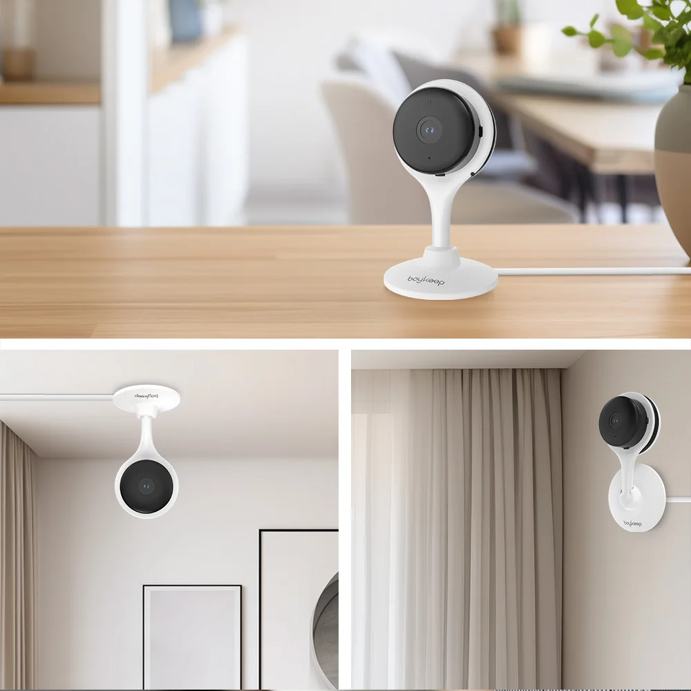 Boykeep WiFi Camera, 3MP 2K HD Video, Night Vision, Two-Way Audio, Motion Tracking, Local/Cloud Storage, Alexa Echo Show Compati 5