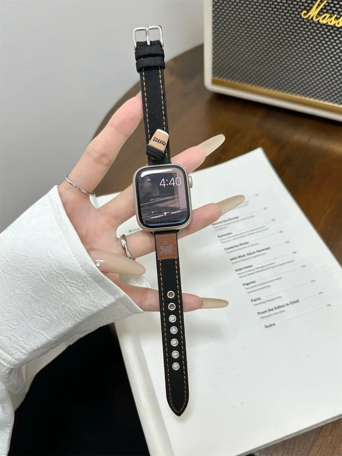 Bracelet de montre pour iWatch 42/44/45/46/49 mm 38/40/41 mm Bracelet de montre tendance en cuir PU pour montres de la série Ultra2 Série 10/9/8/7/6/5/4/3/2/1_voghion.com