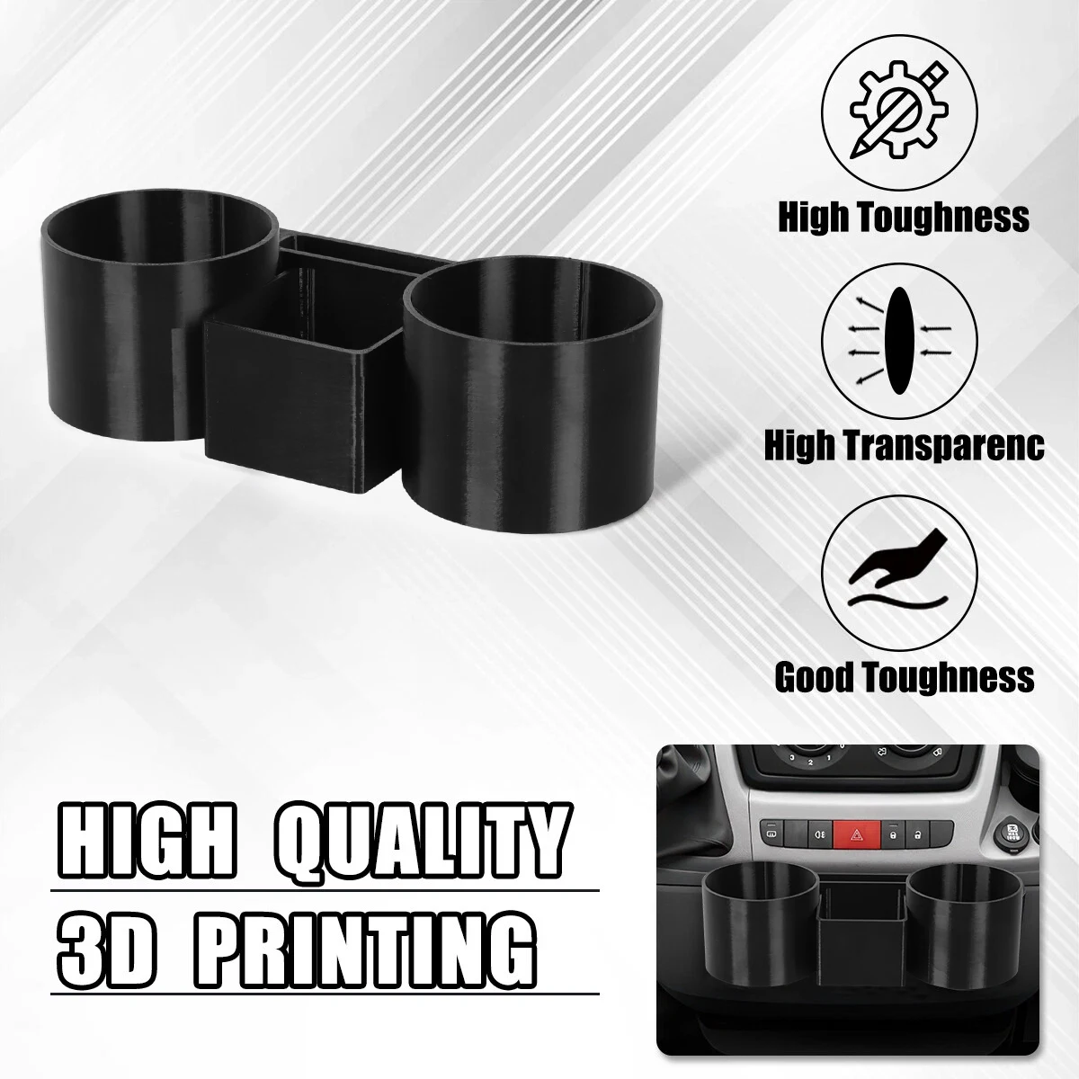 피아트 듀카토, 푸조 박서, 시트로엥 레일리 차량용 이중 컵홀더, 컵홀더 확장 정리함, 차량용 어댑터