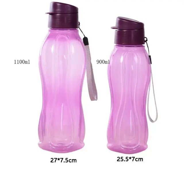 Drinkware 900/1100ML Plastic Water Bottle Solid Color Leakproof Sports Water Cup Large Capacity Water Kettle Travel 6