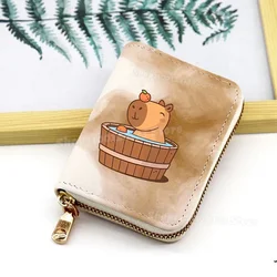 Kawaii Capybara Canvas Wallet - Cute Y2K Trend Coin Purse Gift - 10.7x8x2.5cm (SHUI 70)