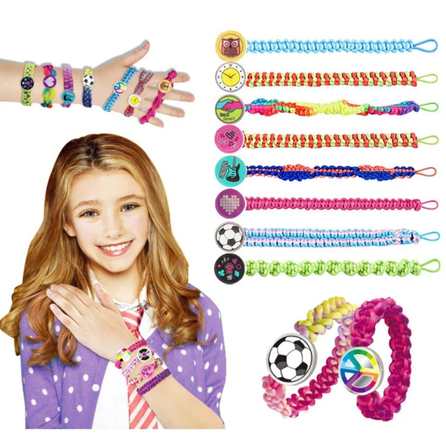 New Dots Kids Jewelry Craft Bracelet 6 Packs, Cool DIY Creative Sports Bracelet Making Kits for Girls and Boys, Custom Friendship Wristband Make A