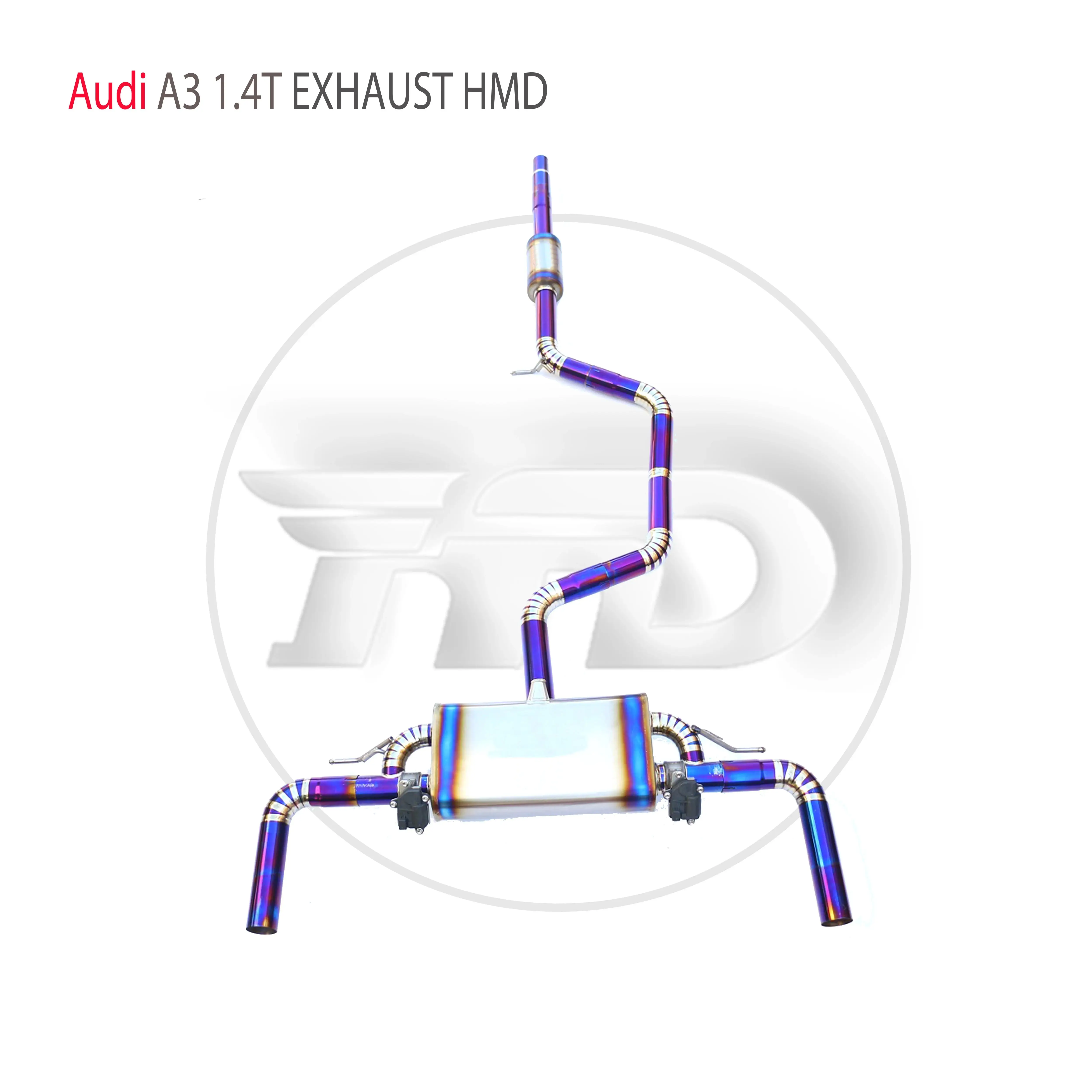 

HMD Titanium Alloy Exhaust System Performance Valve Catback is Suitable For Audi A3 1.4T 1.8T 2.0T Muffler For Cars