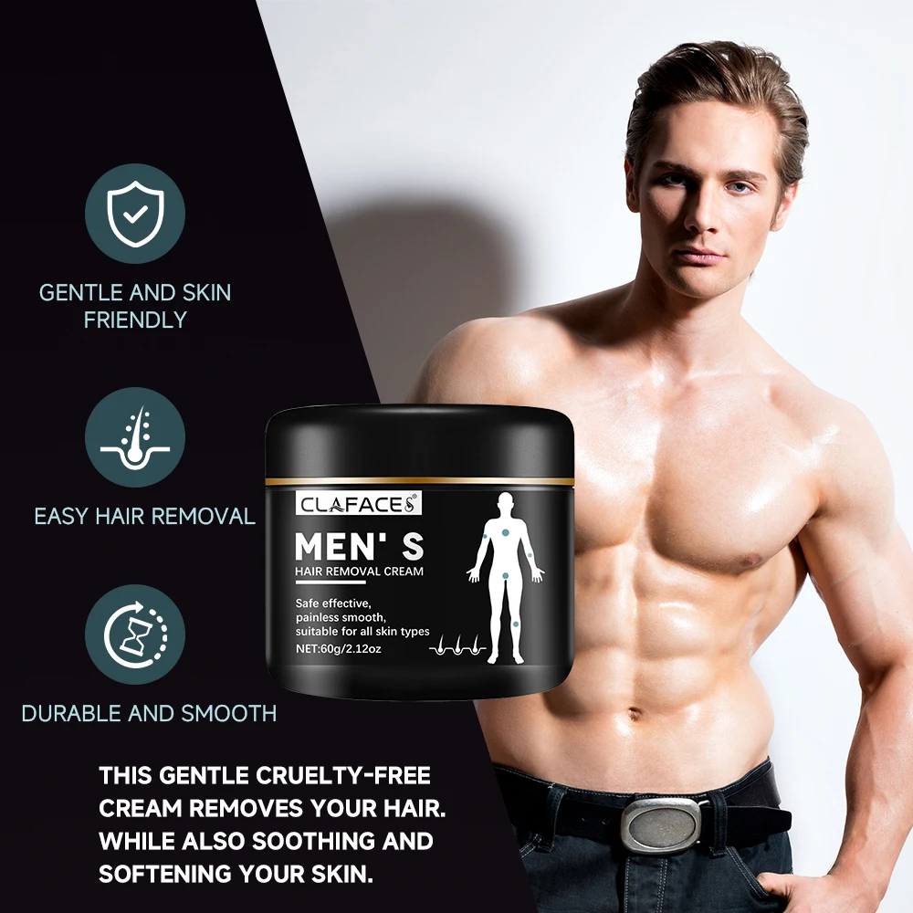 Men Painless Hair Remover Cream Mild Non Irritating Inhibition Hair Growth Eliminate Beard Body Chest Private Parts Depilatory 4