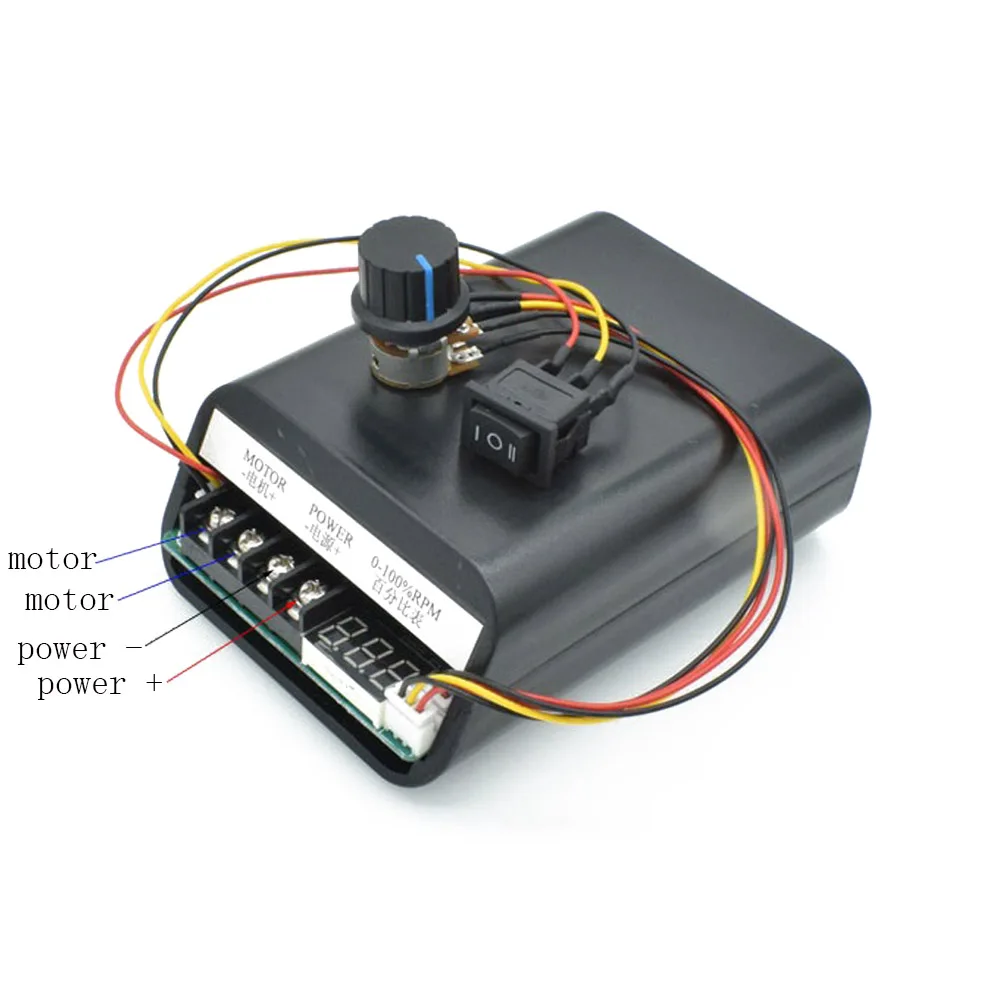 EQ89 모터 속도 컨트롤러, 60A CW CCW 디지털 디스플레이, 0  100% 조절 가능 드라이브, DC 10V  55V, 후진 및 후진 모터 거버너
