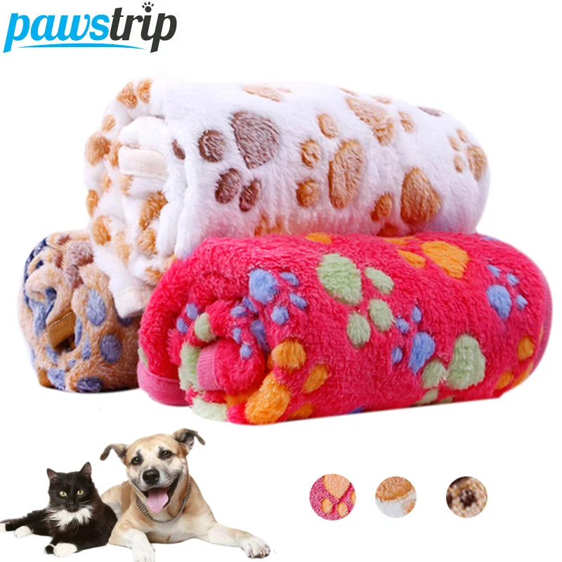 Pet Blanket Winter Dog Bed Mat Foot Print Warm Sleeping Hamster Rabbit Beds Coral Fleece Cat Beds pet blanket dog bed pet bed pet bed mat