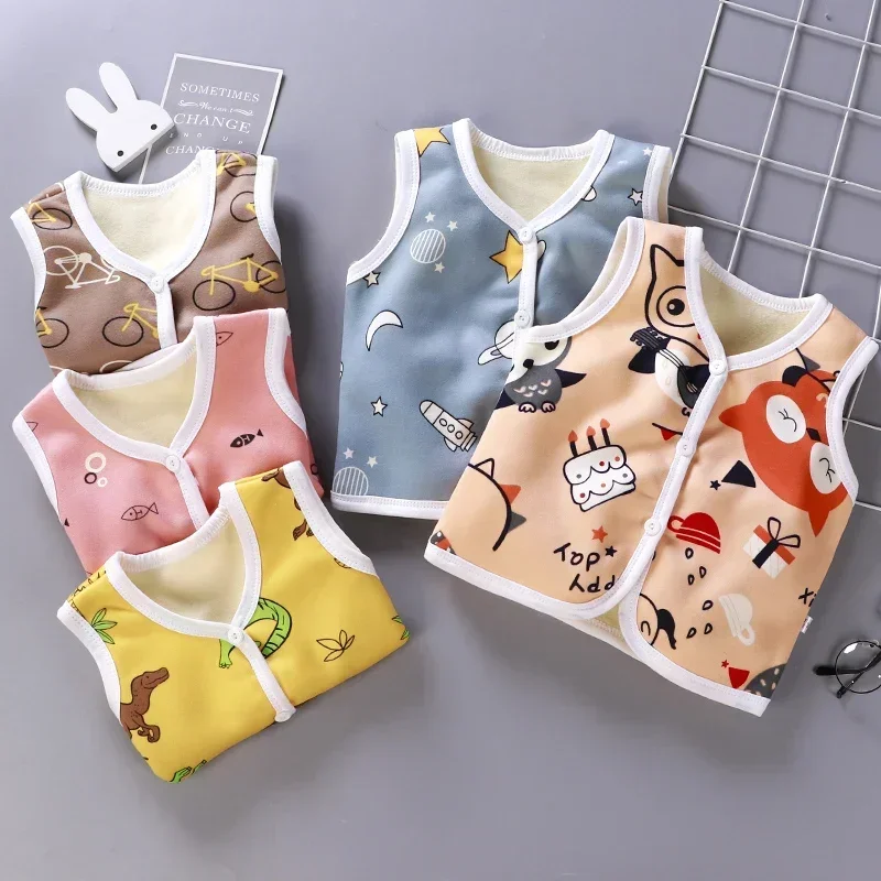 Unisex 6M-6Y Fall Vests Baby Girl Winter Clothes Kids Waistcoats Cardigan Children's Clothing Toddler Vest Boy Jacket Corduroy