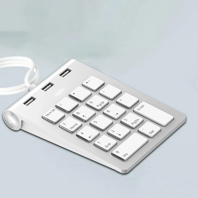 Lecon teclado sem fio mini numérico numérico numérico numérico banco de  contabilidade 18 teclas do teclado conjunto do mouse para computador  portátil notebook