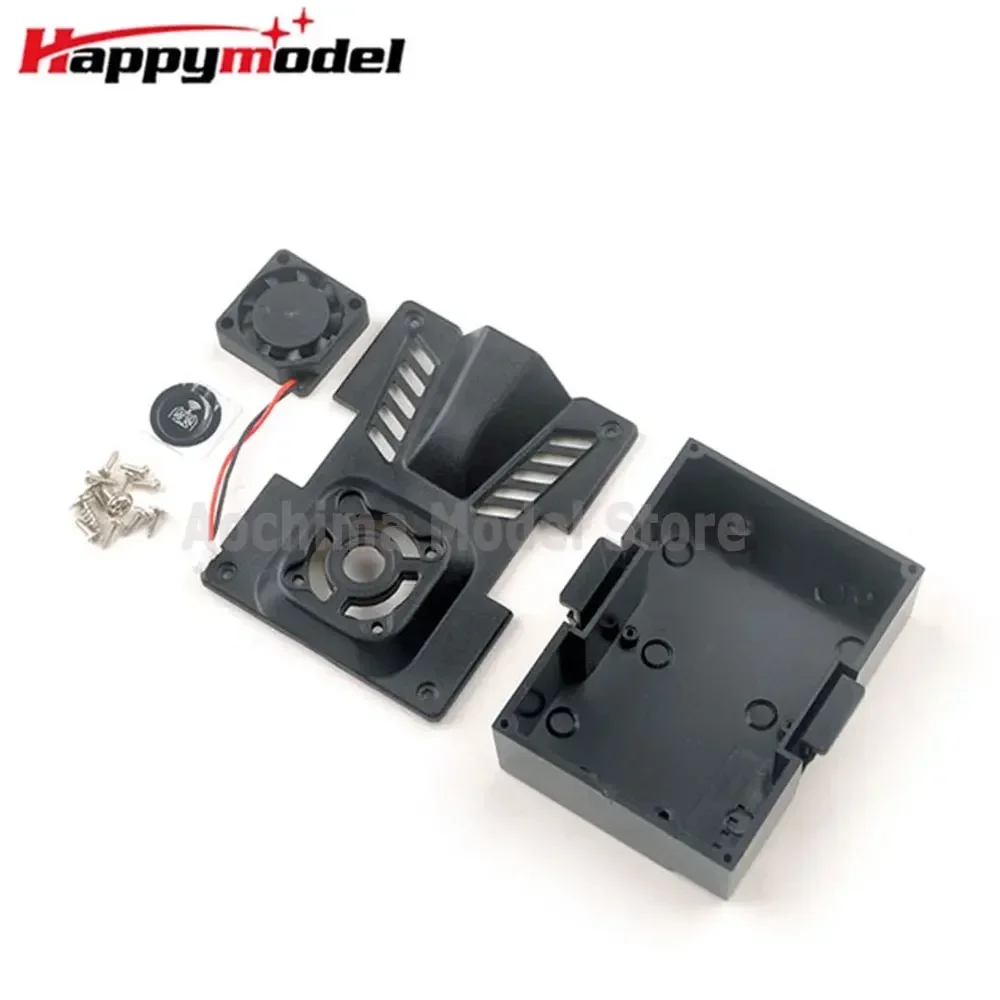 Module ELRS JR dans sa coque avec ventilateur de refroidissement 20mm, vue de face