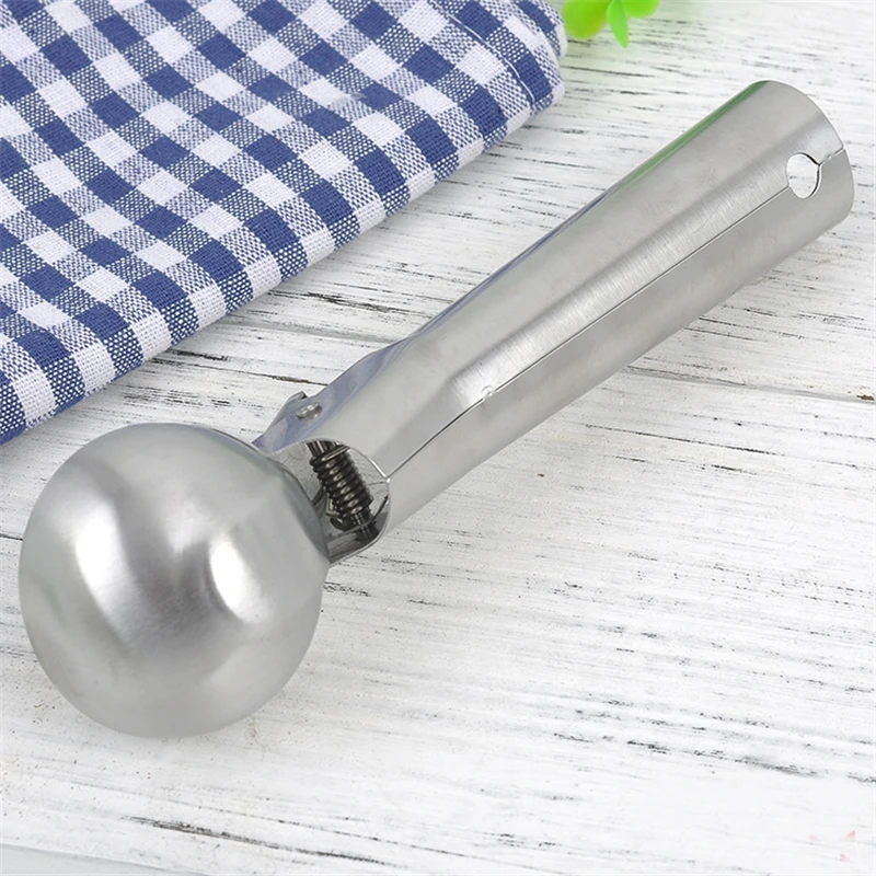 Stainless Steel Ice Cream Scoop Spoon Dough Meat Balls Easy Trigger Stacks Yogurt Buffet Cookie Rice Dishes Vegetable Purees
