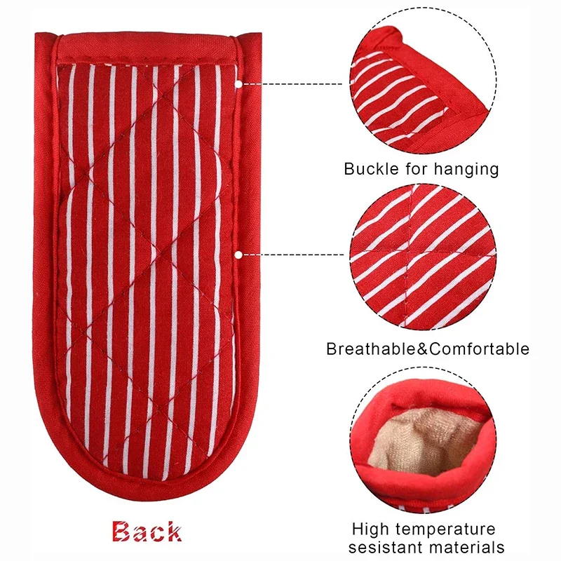 Pan Handle Sleeves 2Pcs Heat-Resistant Skillet Oven Mitts Hot Handle Covers Kitchen BBQ