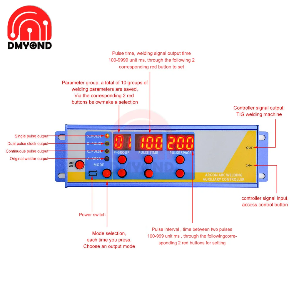 Argon Arc Welding Retrofit Cold Welder Controller Machine Argon Arc Welding Pulse Controller Spot