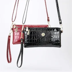 Crocodile Pattern Shoulder Bag PU Leather Women's Bag 2022 Trend Ladies Handbag Female Messenger Bag Crossbody Small Phone Pouch
